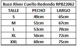 Buzo RIVER Cuello Redondo RPBZ2062 Negro